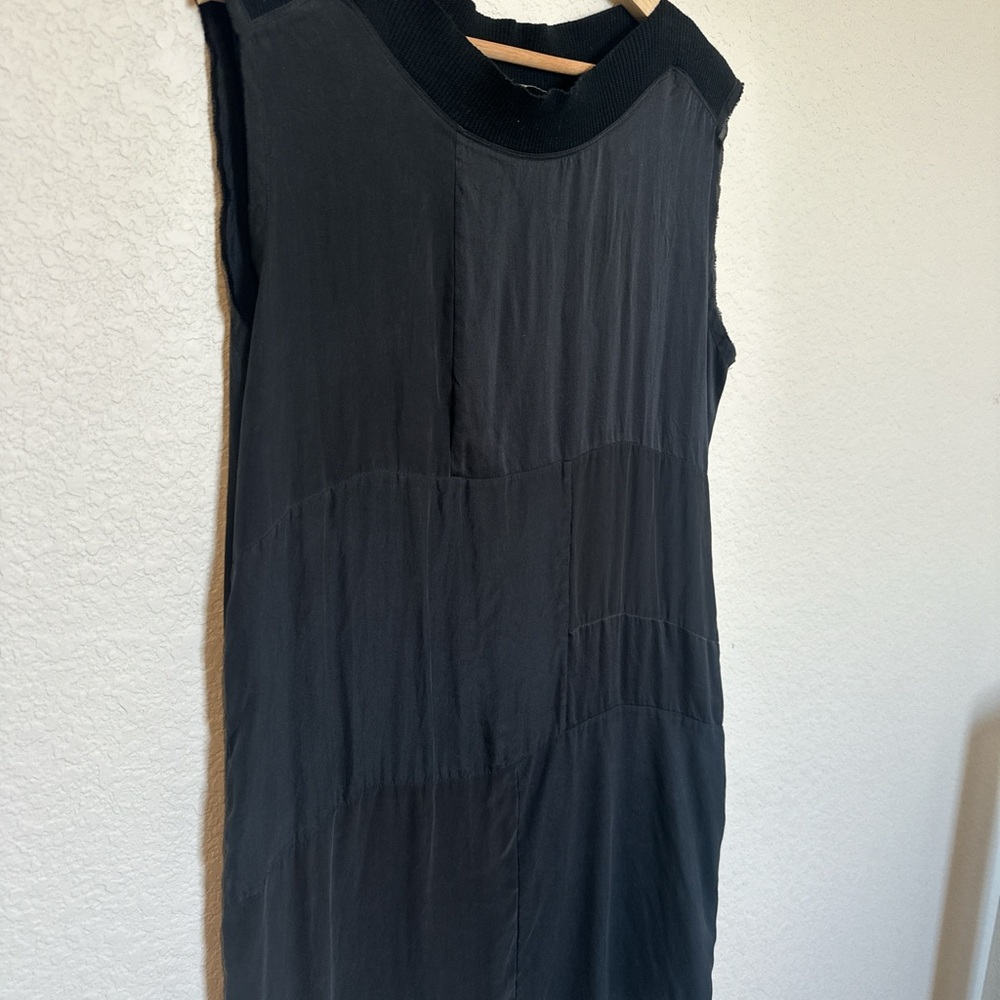 GO BY GO SILK Black Midi Dress